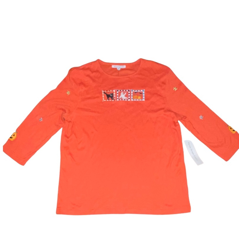 Vintage Halloween 3/4 Sleeve Embroidered Shirt: Women’s Large:NWT: Mercer Street
